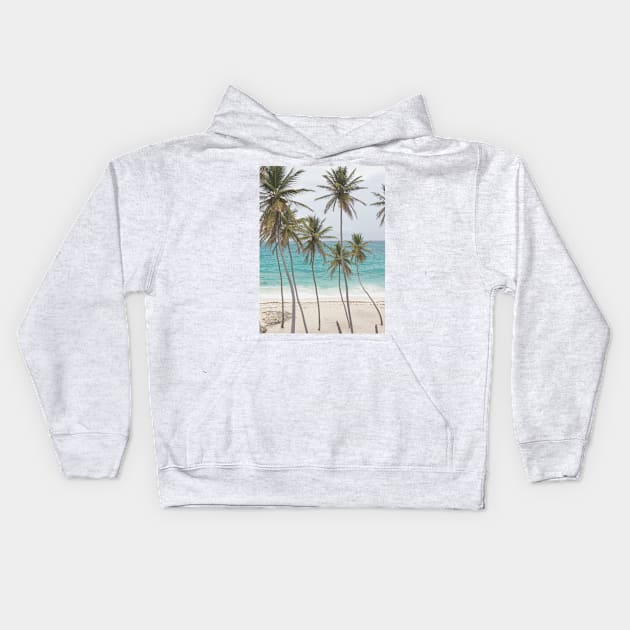 Tropical Summer Beach Kids Hoodie by RenataCacaoPhotography